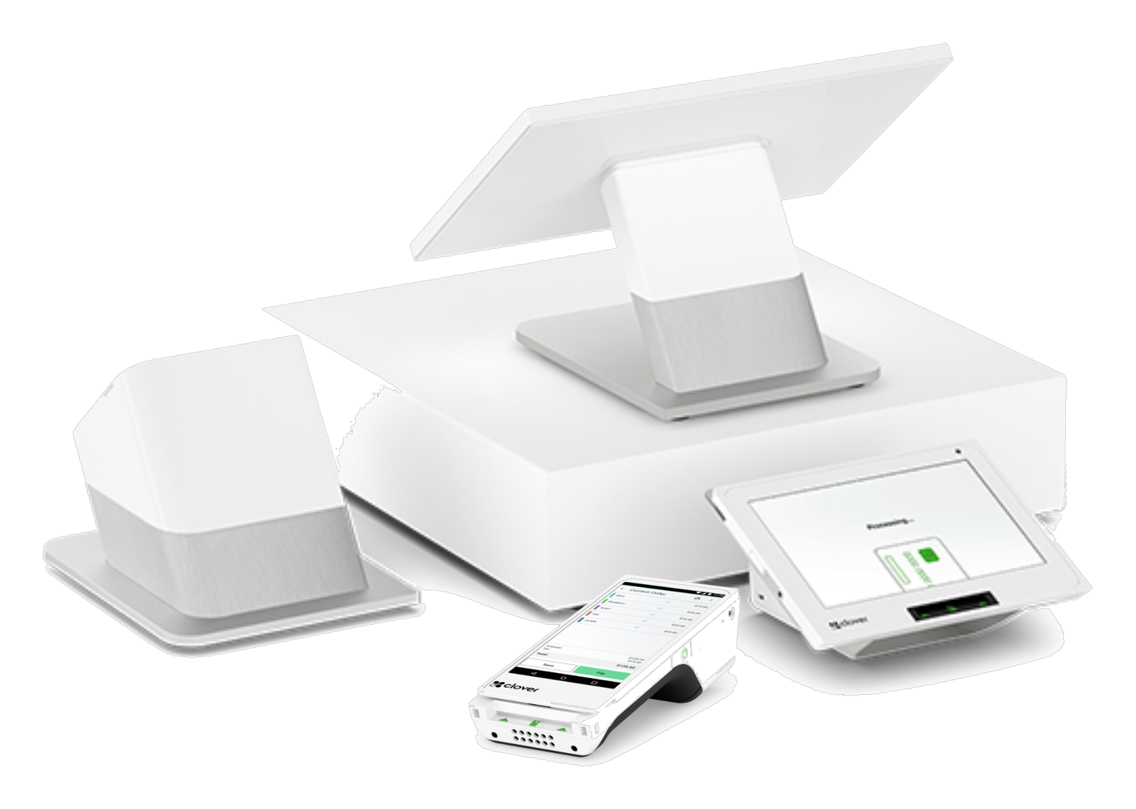 Pacta POS register — Clover Station, Mini, and Flex